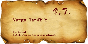 Varga Teréz névjegykártya